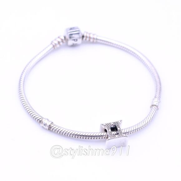 Authentic PANDORA Sparkling Gemini Zodiac Sign Charm - 798428C01 - Picture 6 of 9